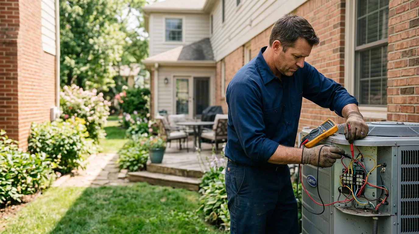 HVAC technician working near Franklin, PA